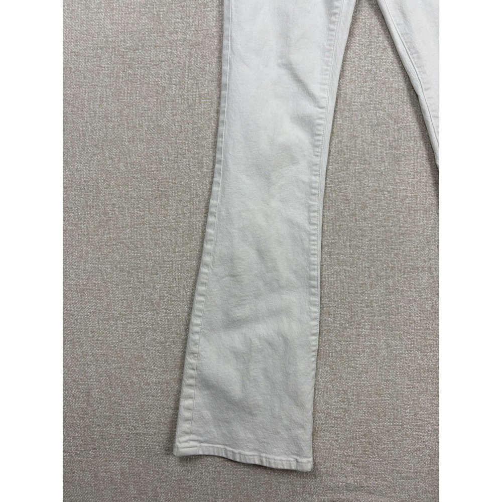 7 For All Man Kind Womens Skinny Flared Jeans Size 26 White - Picture 3 of 10